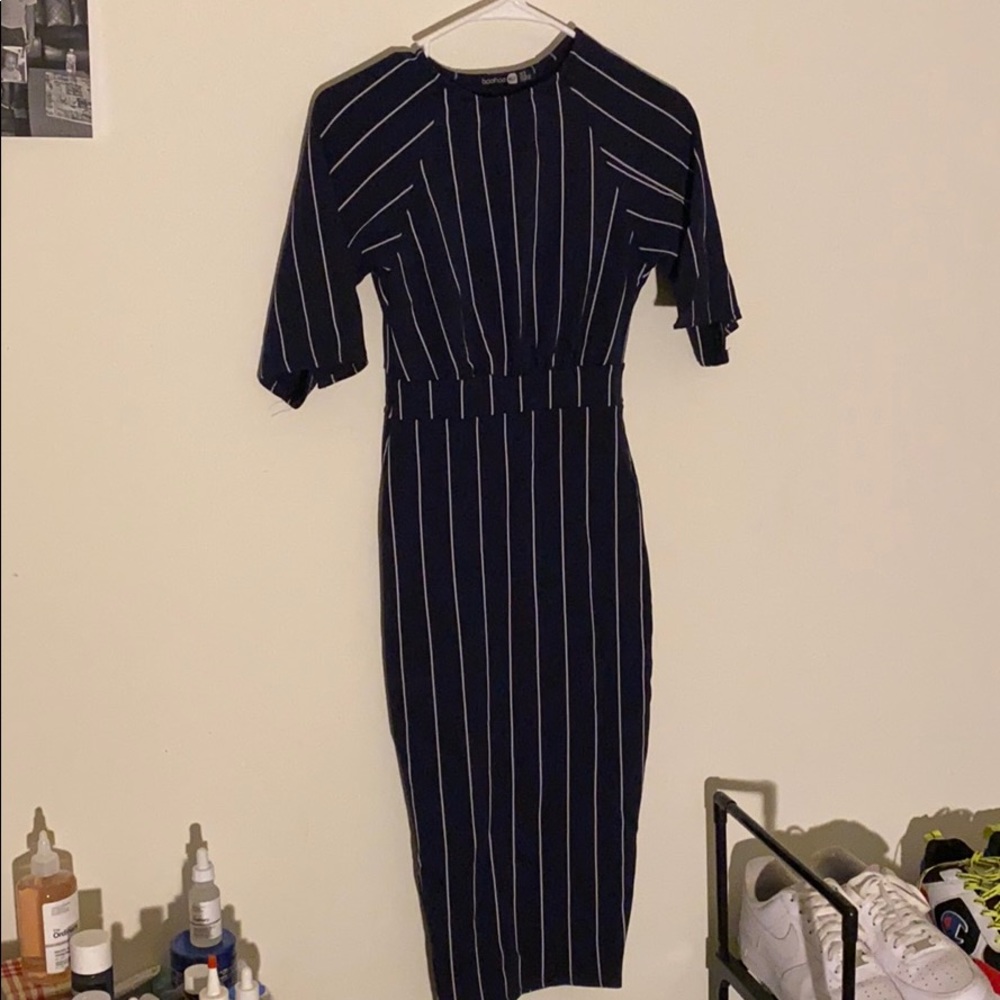 Navy blue bodycon dress